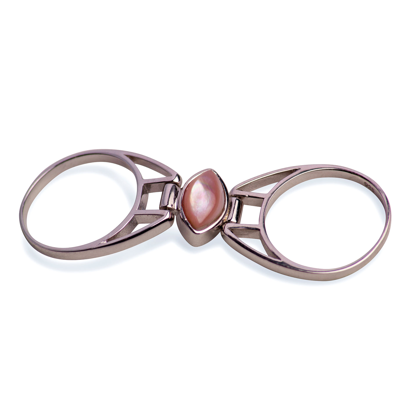 Larimar & Pink Mother of Pearl Flip Ring