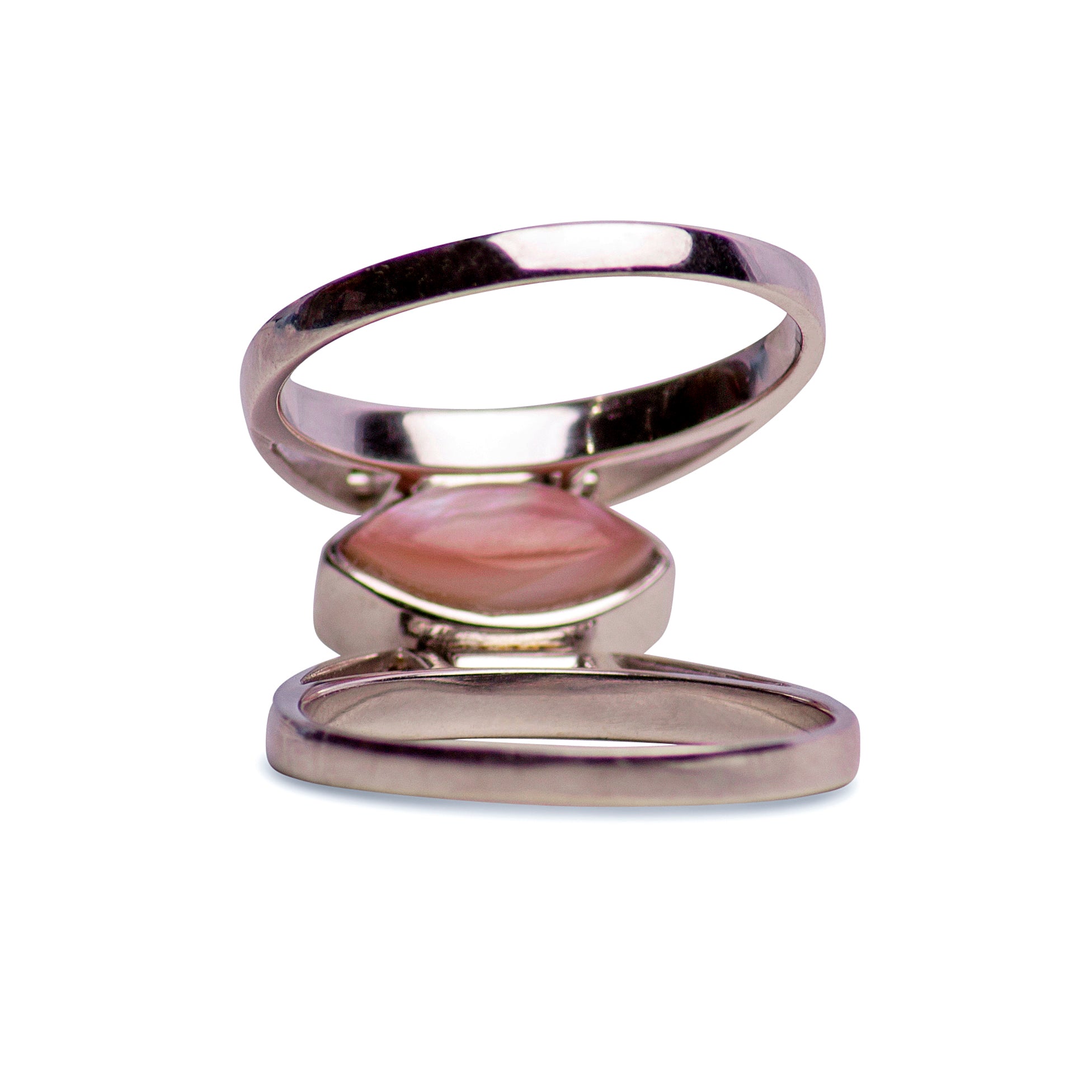 Larimar & Pink Mother of Pearl Flip Ring – SilverAndGold.com