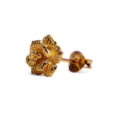 Floral Gold Stud Earrings