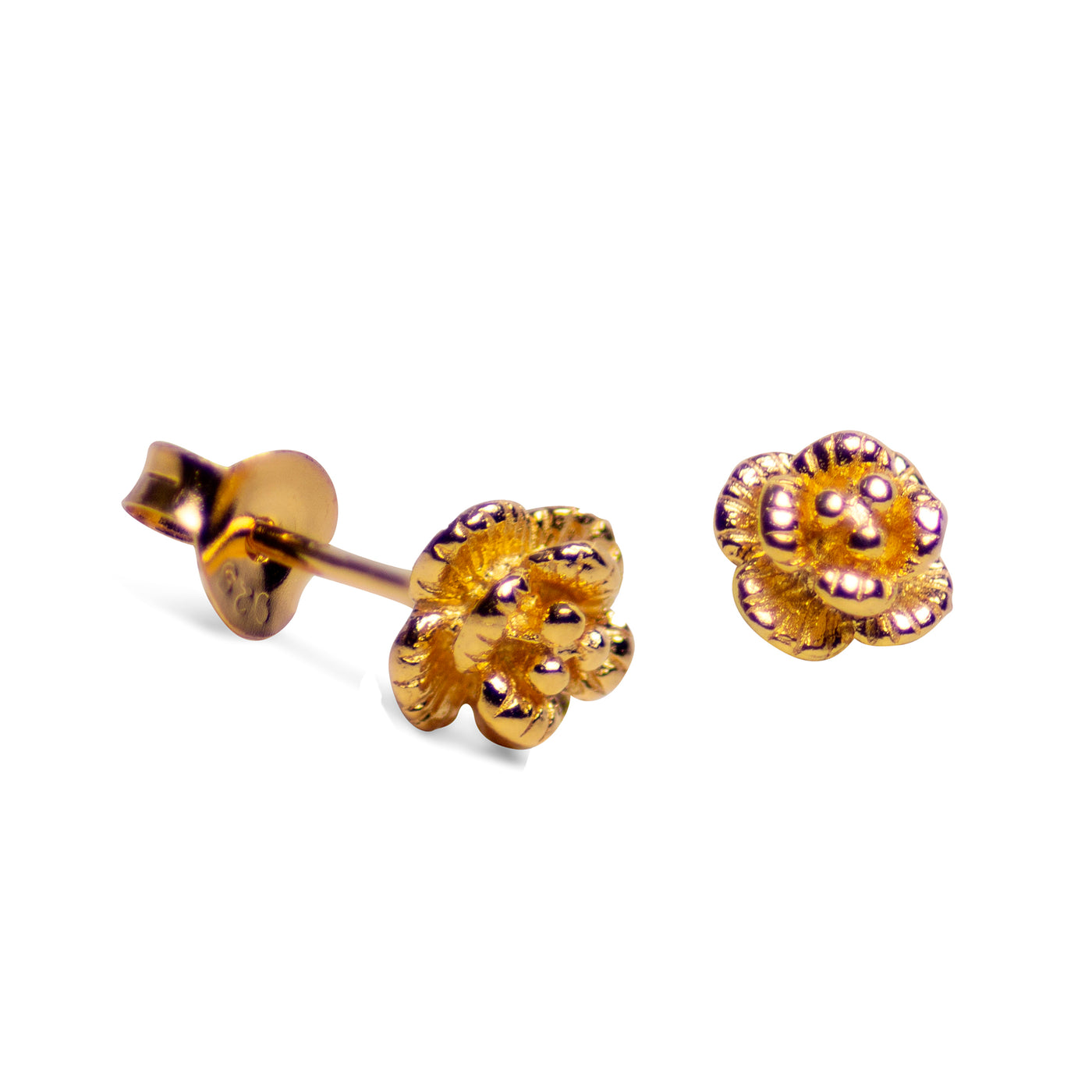 Petite Floral Gold Earrings