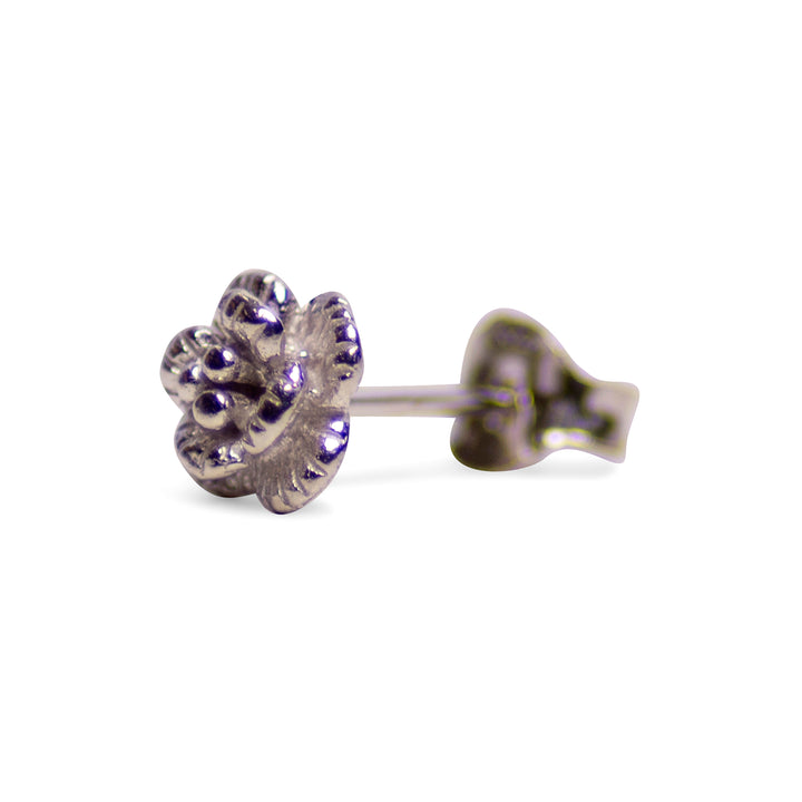 Petite Floral Silver Earrings