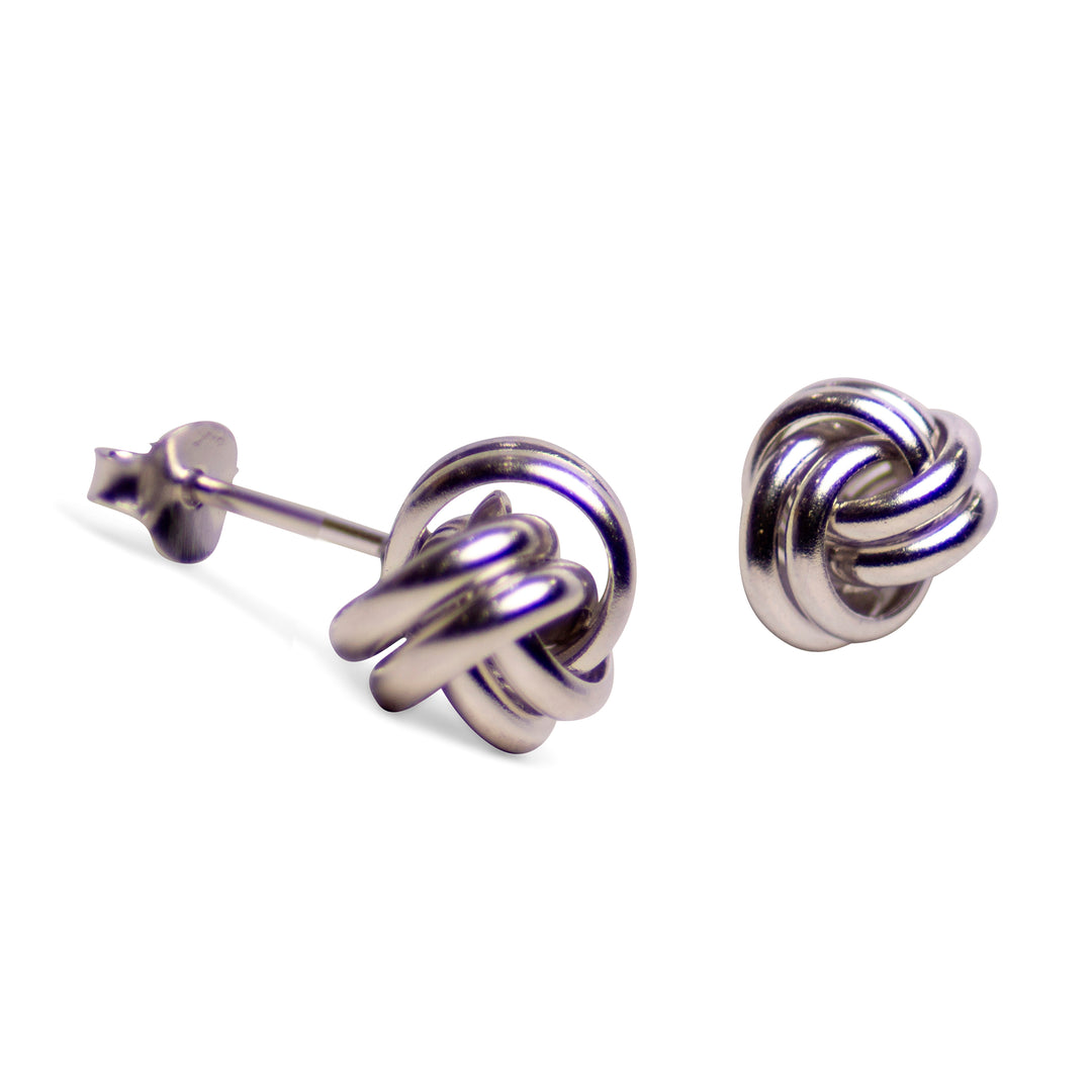 Silver Love Knot Earrings