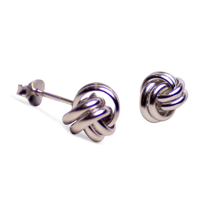 Silver Love Knot Earrings