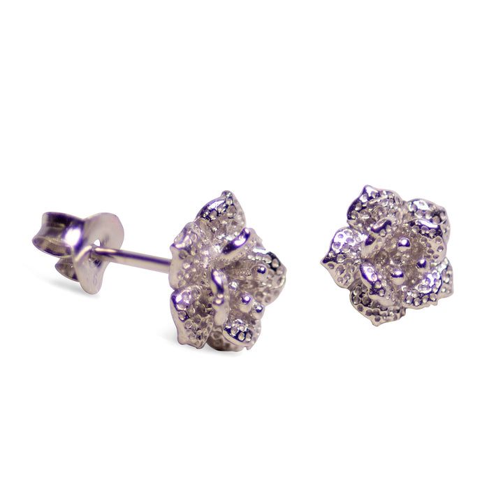 Floral Silver Earrings