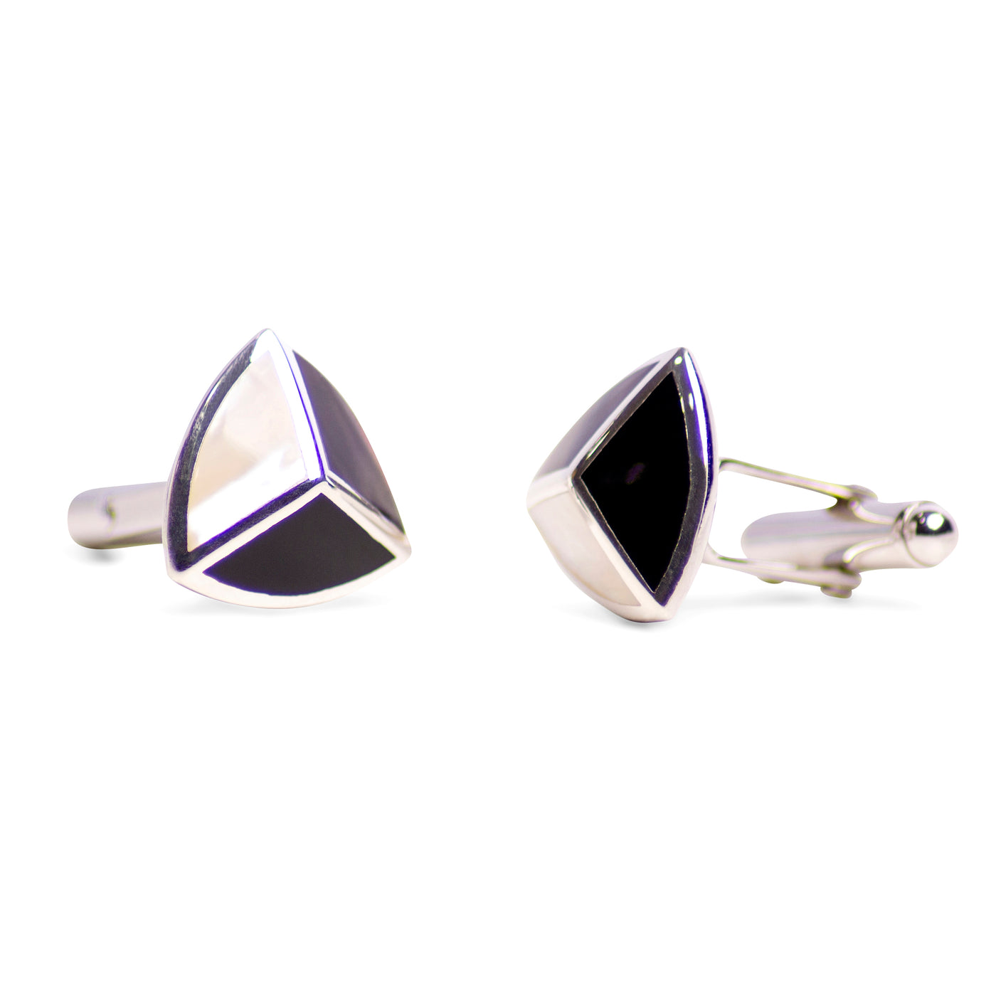 Mother of Pearl, Abalone, & Onyx Cufflinks