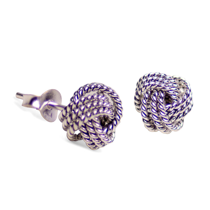 Silver Love Knot Earrings