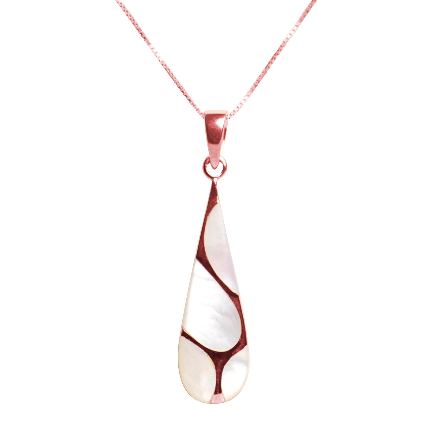 White Mother of Pearl Rose Gold Pendant