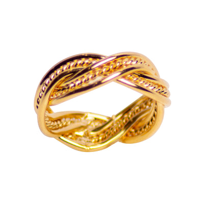 Gold Double Twist Ring