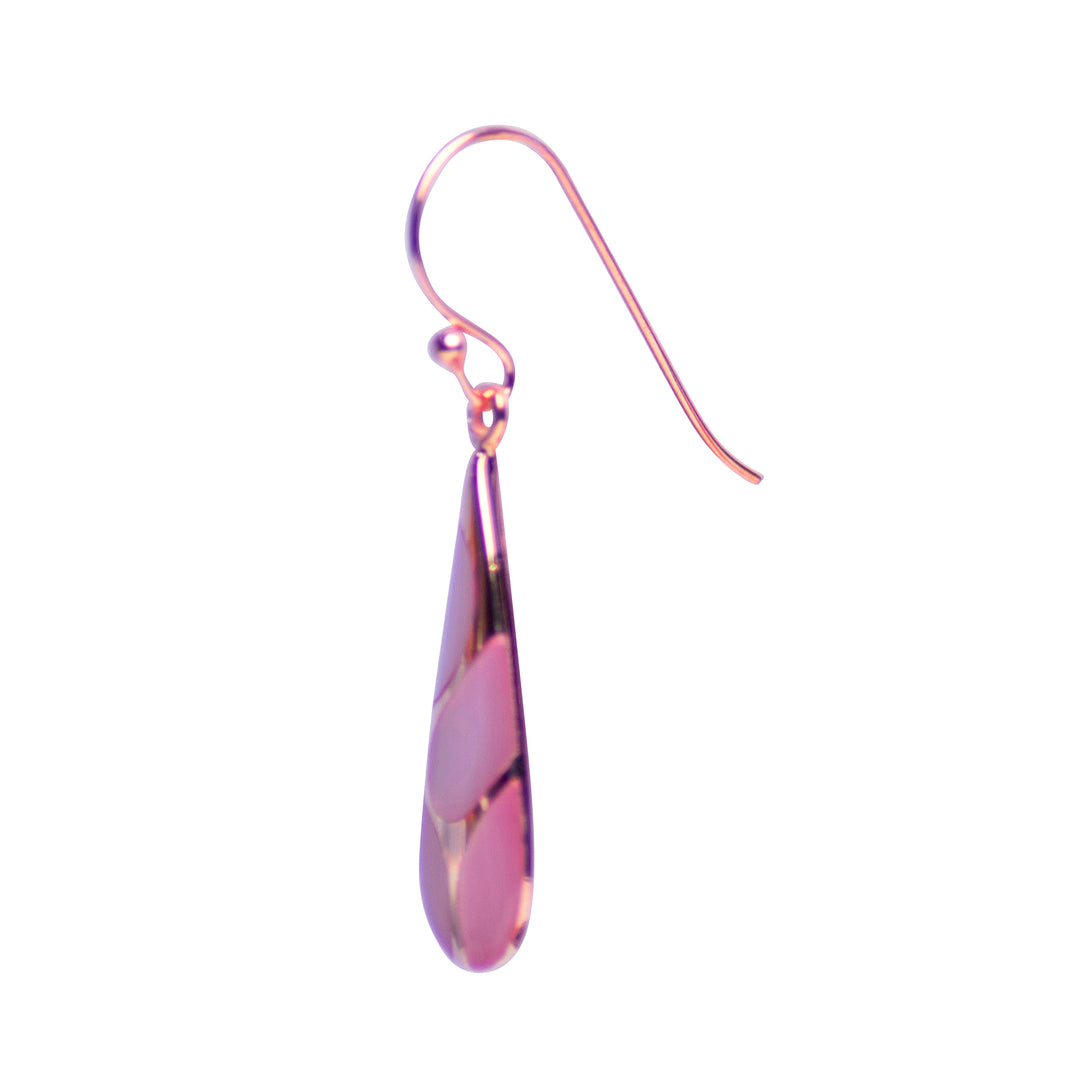 Pink Mother of Pearl Rose Gold Earrings