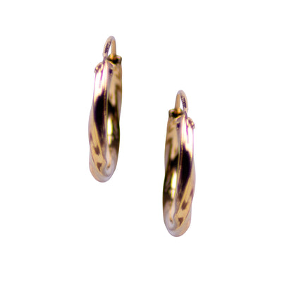 Gold Slow Twist Small Hoop Earrings