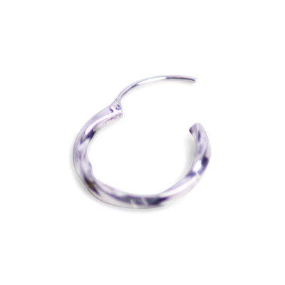 Oxidized Silver Twist Small Hoop Earrings