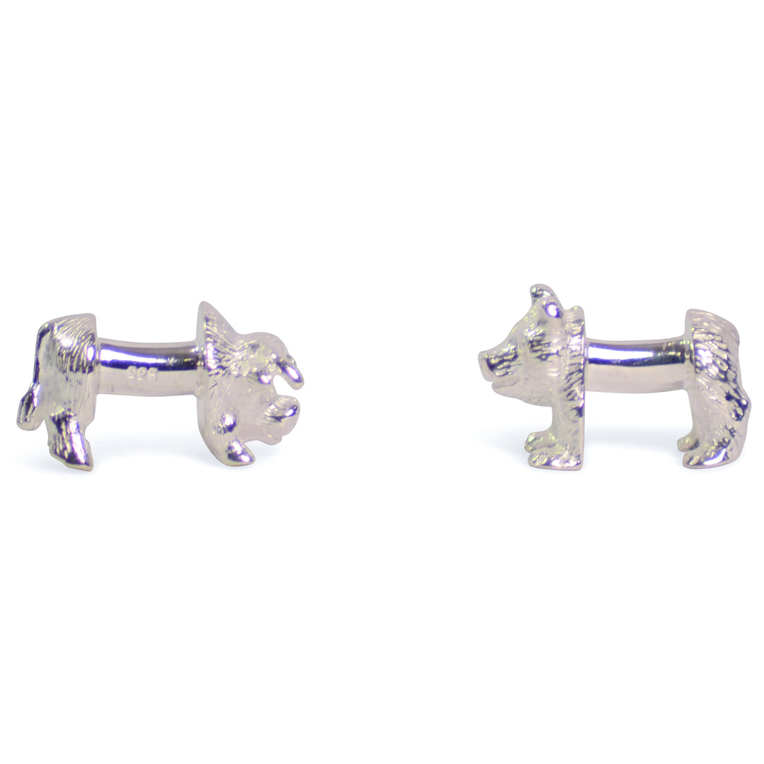 Bear and & Stock Market Sterling Silver Cufflinks | SilverAndGold