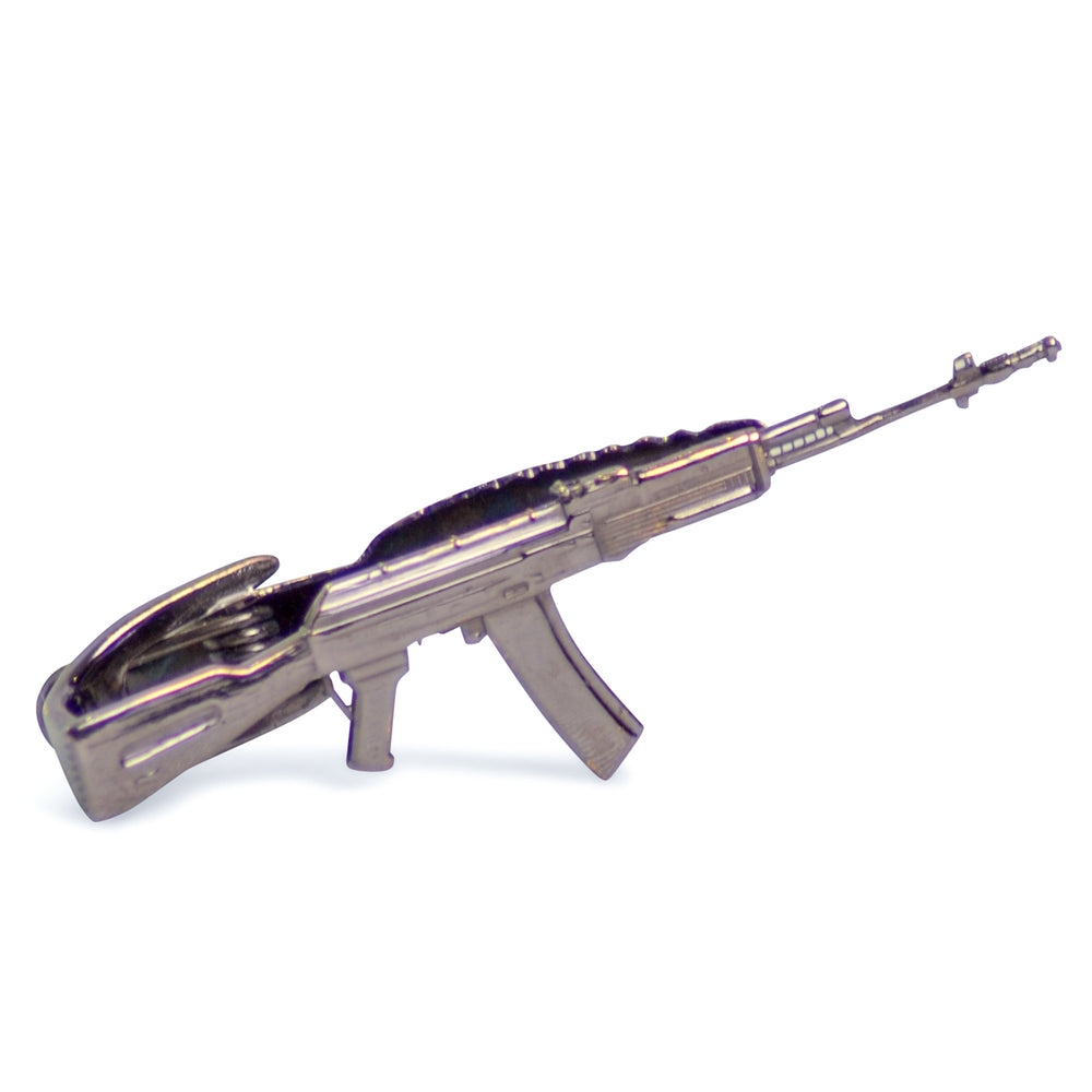 Black Oxidized AR-40 Sterling Silver Gun Tie Bar | SilverAndGold