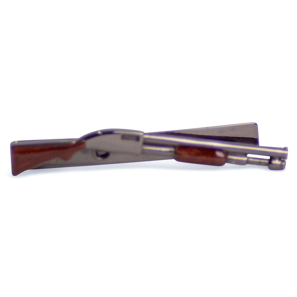 Black Sterling Silver Shotgun Tie Bar | SilverAndGold