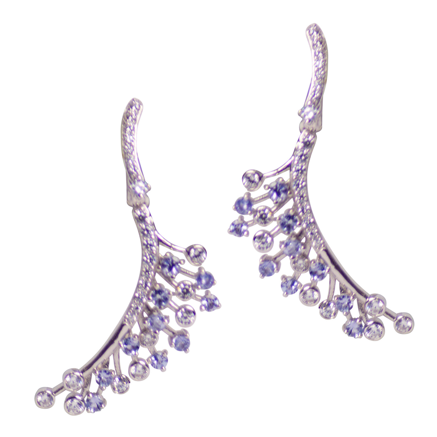 Tanzanite Silver Earrings