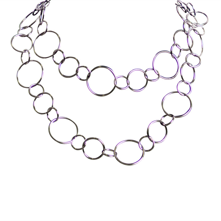 Silver Bubble Link Necklace