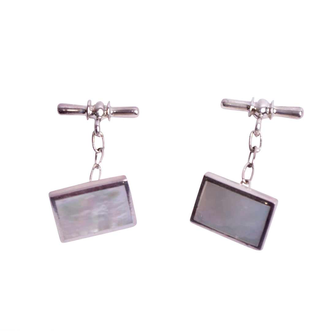 Mother of Pearl Silver Cufflinks