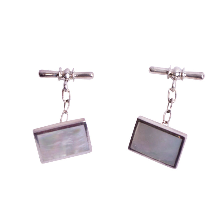 Mother of Pearl Silver Cufflinks