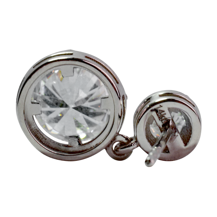 14K Gold 2 TCW Moissanite Earrings
