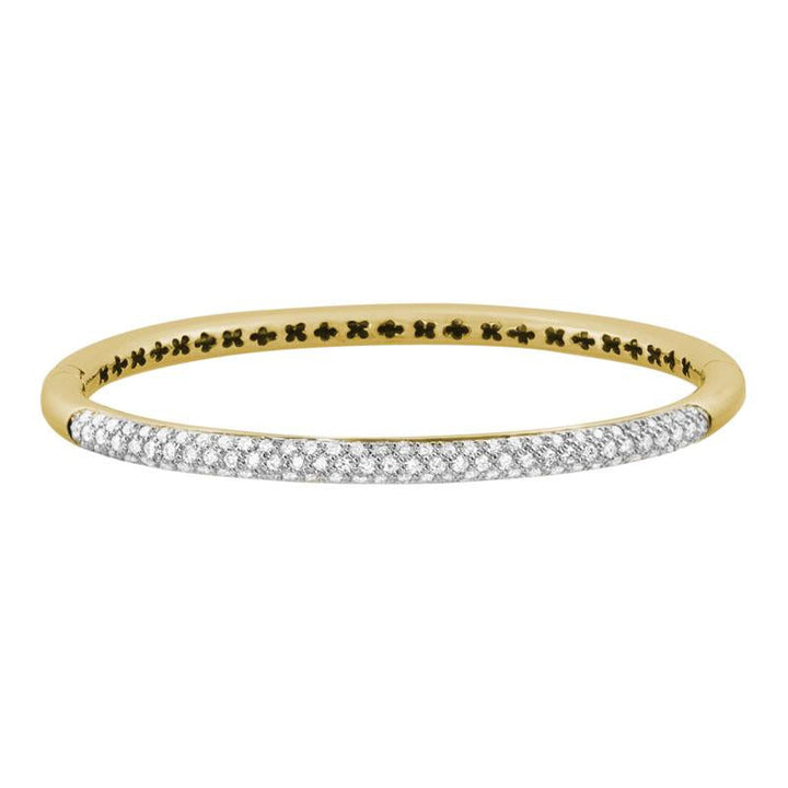 18K Gold Diamond Bangle