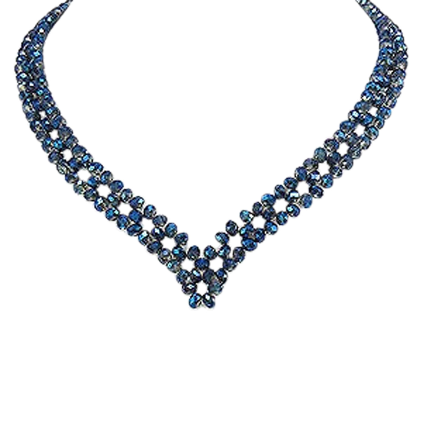 Crystal & Seed Bead Collar Necklace