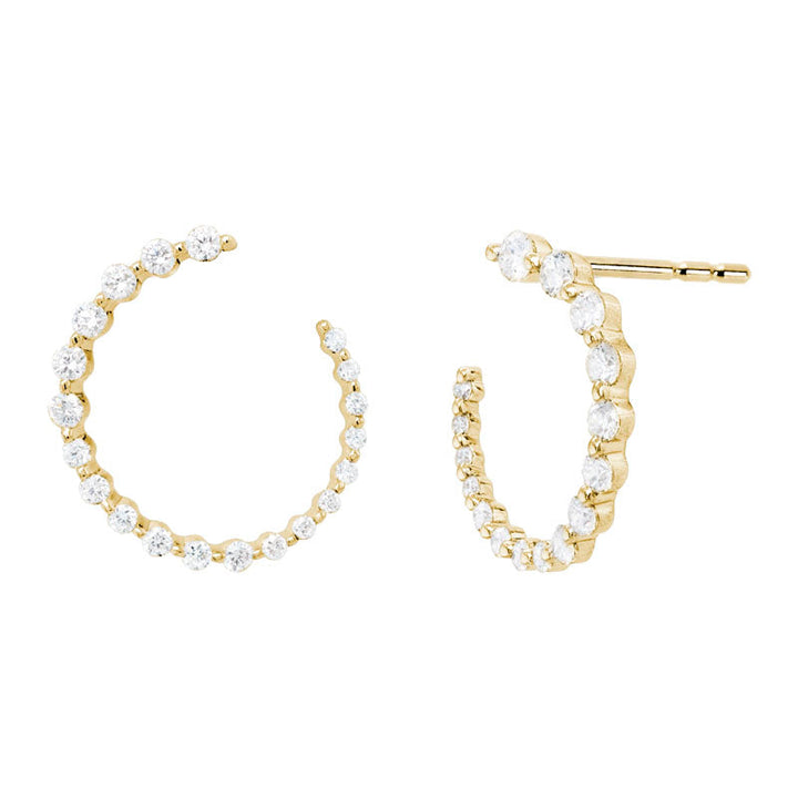 14K Gold Diamond Earrings