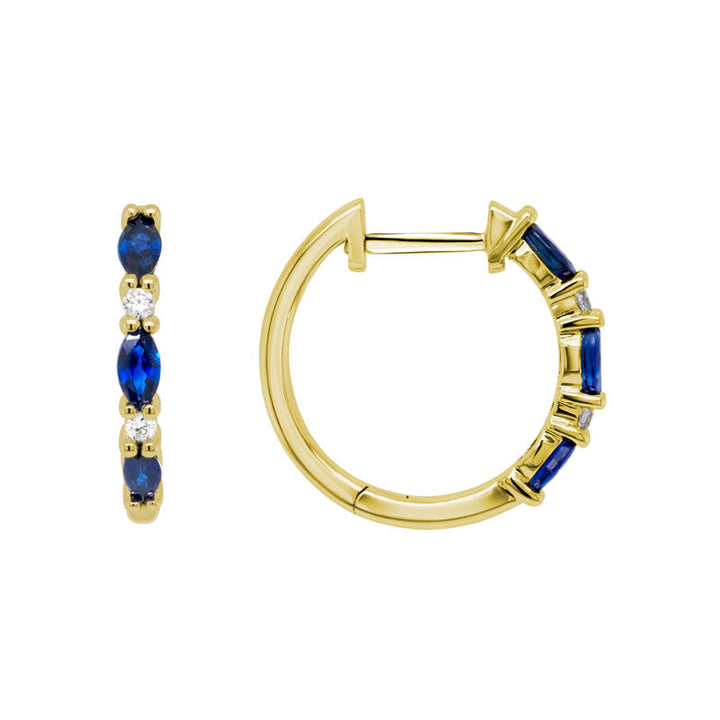 14K Gold Sapphire Earrings