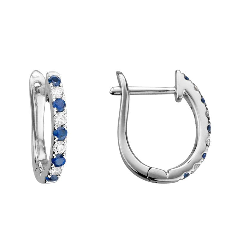 14K Gold Blue Sapphire Earrings