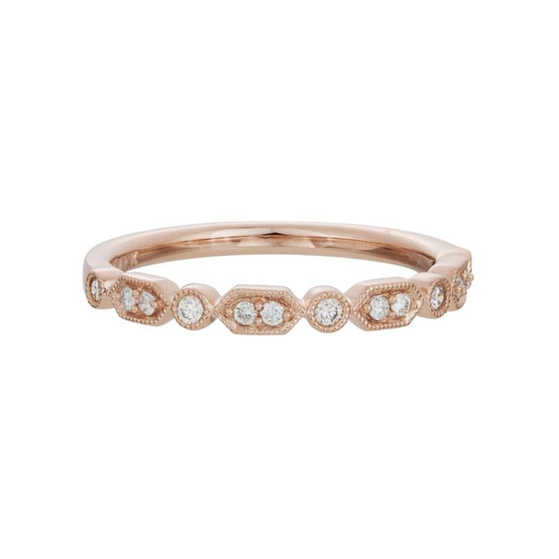 14K Gold Diamond Ring with 13 Diamonds