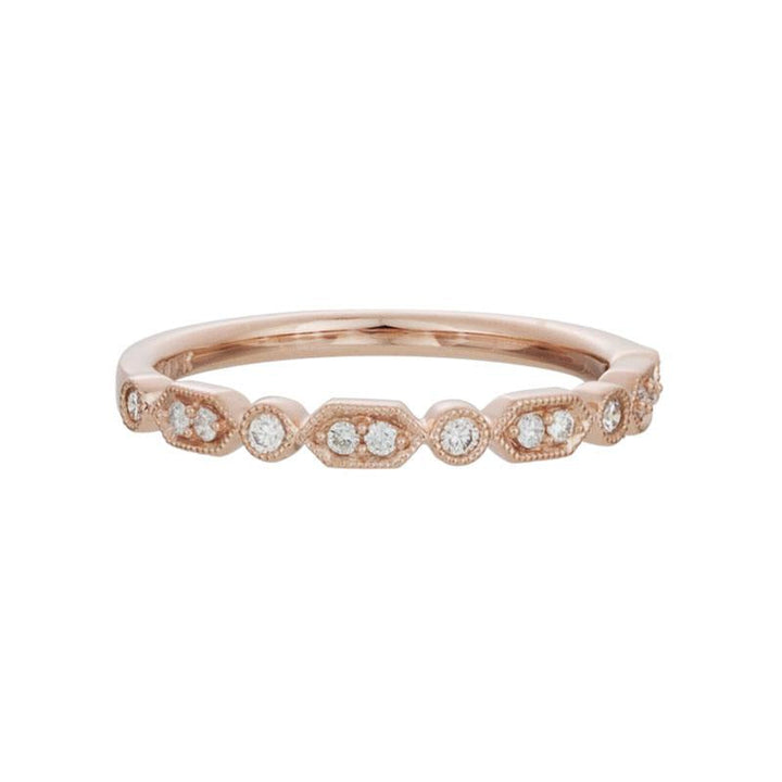14K Gold Diamond Ring with 13 Diamonds