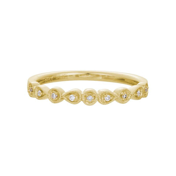 14K Gold Diamond Band Ring