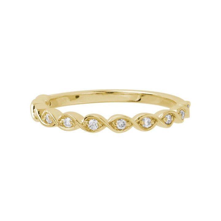 14K Gold Diamond Stackable Ring