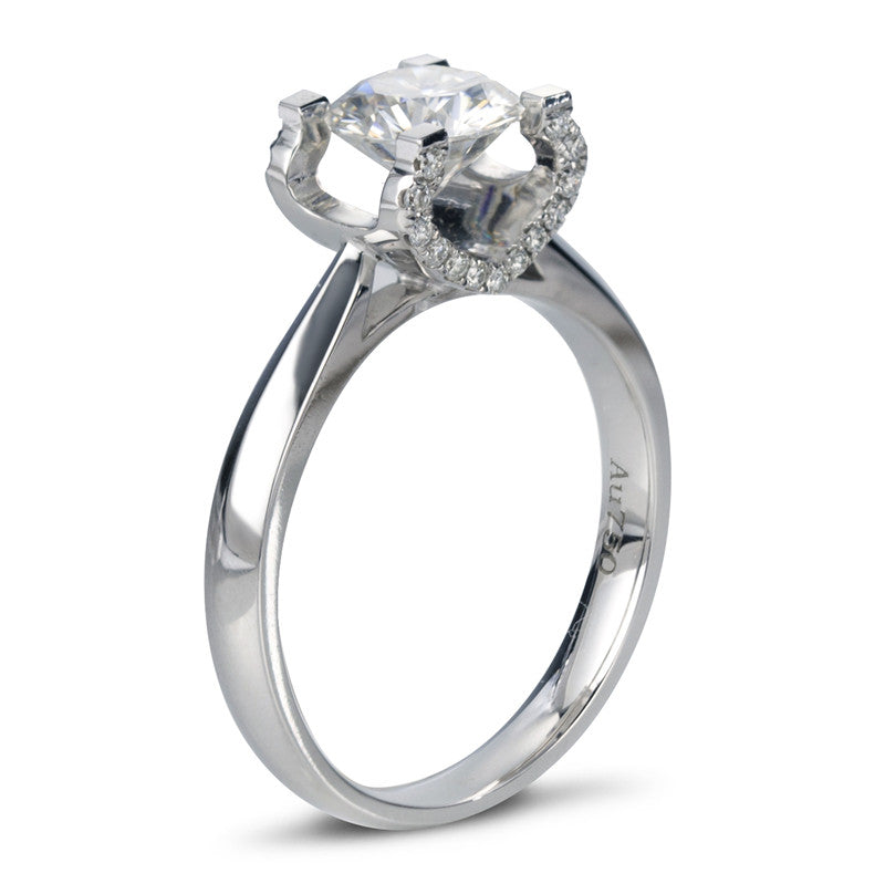 18K Gold 1.5 TCW Created Diamond Engagement Ring