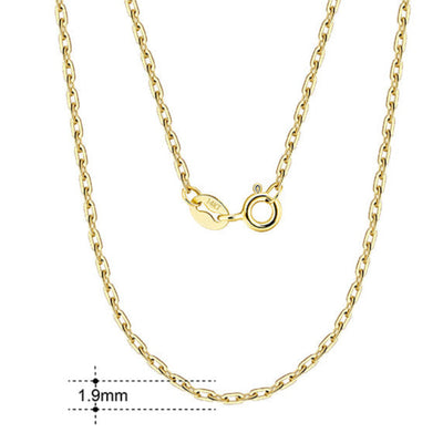 14K Gold Paperclip Chain 1.90 mm