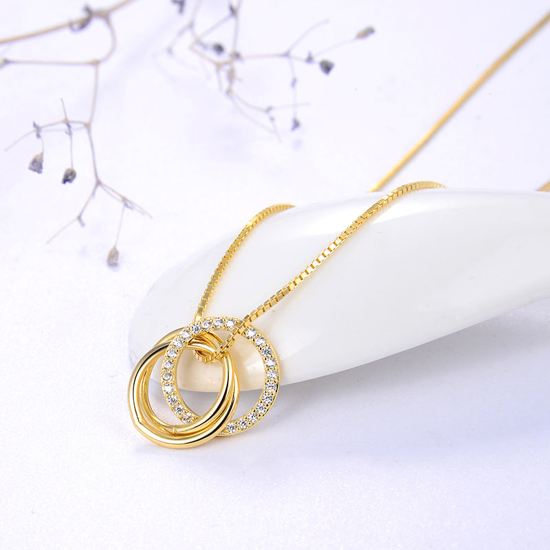 “Rings of Love, Life, & Luck” Necklace