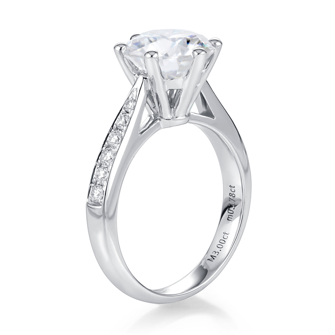 18K Gold 1 TCW Moissanite Solitaire Ring