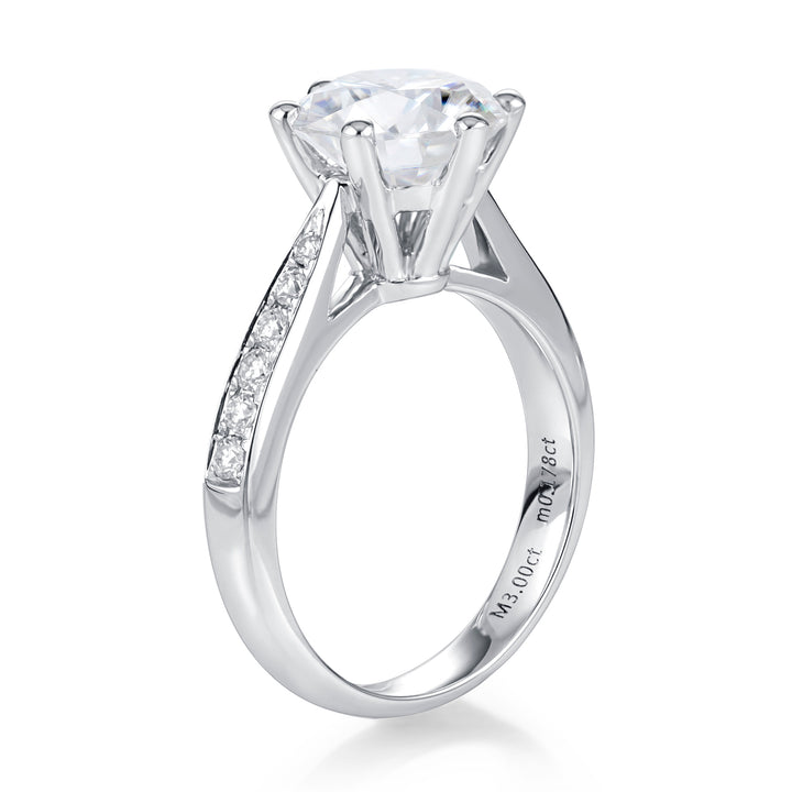 18K Gold 1 TCW Moissanite Solitaire Ring