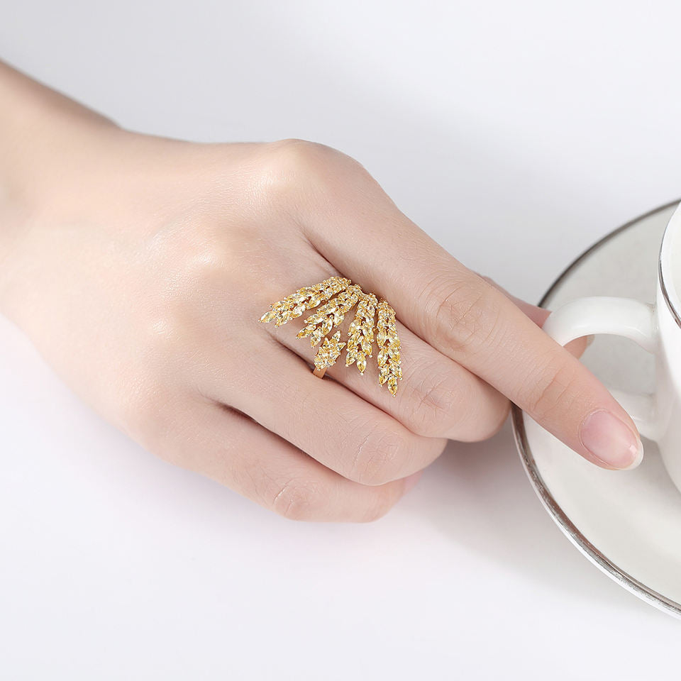 Diamond Simulant Statement Ring