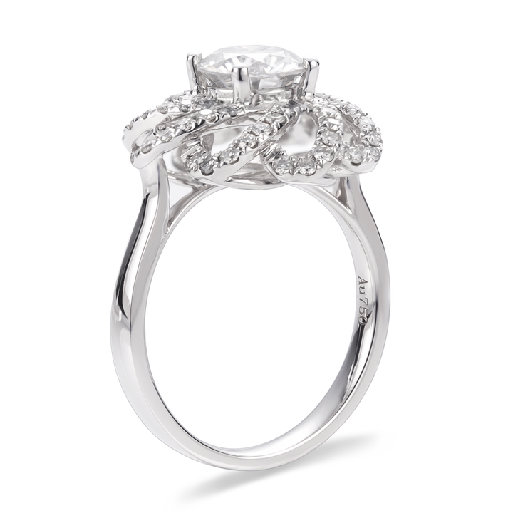 18K Gold 1 ct Moissanite Ring