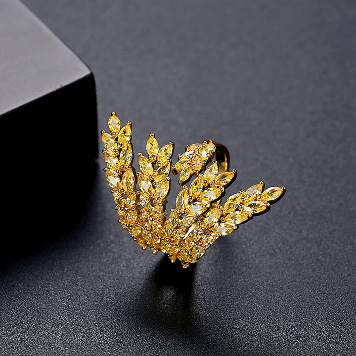 Diamond Simulant Statement Ring