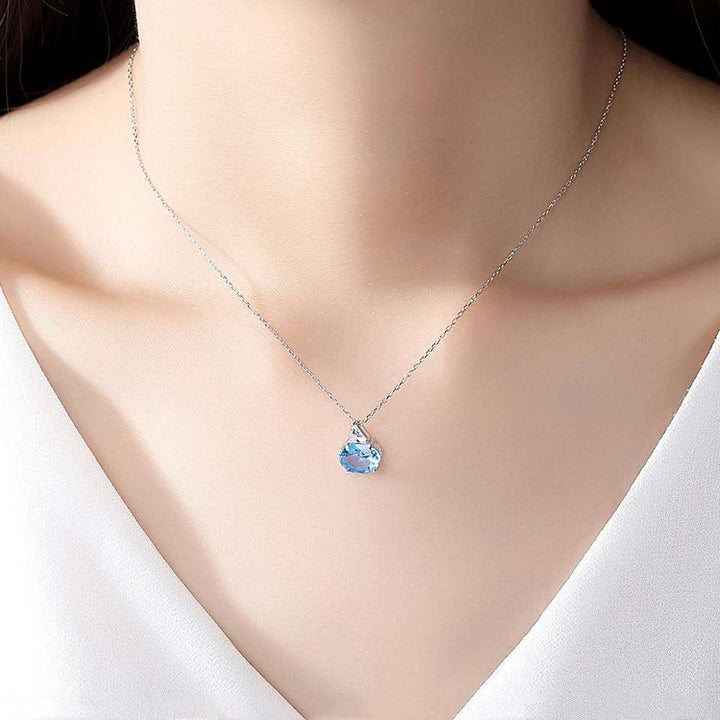 Blue Topaz Simulant Necklace