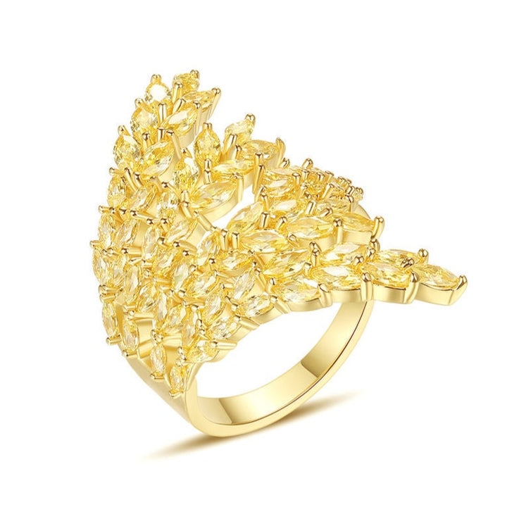 Diamond Simulant Statement Ring