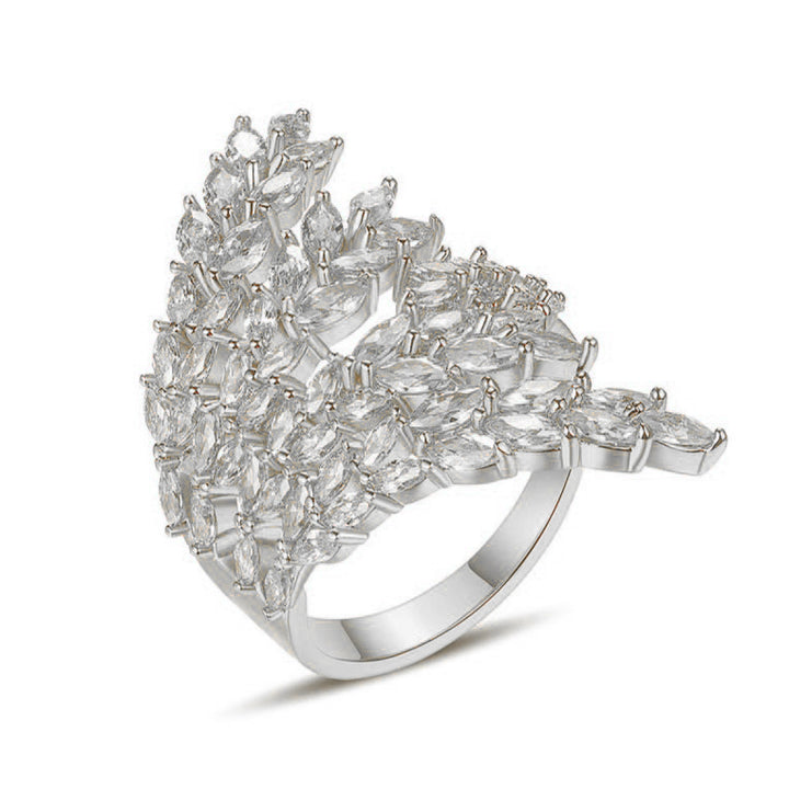 Diamond Simulant Statement Ring