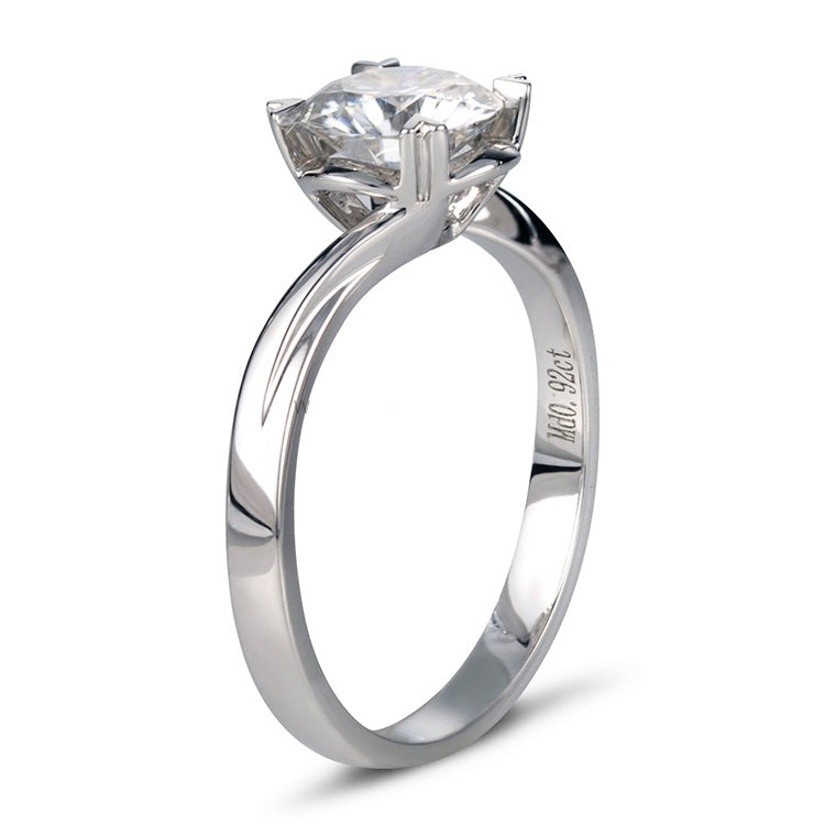 18K Gold 1 TCW Moissanite Solitaire Ring