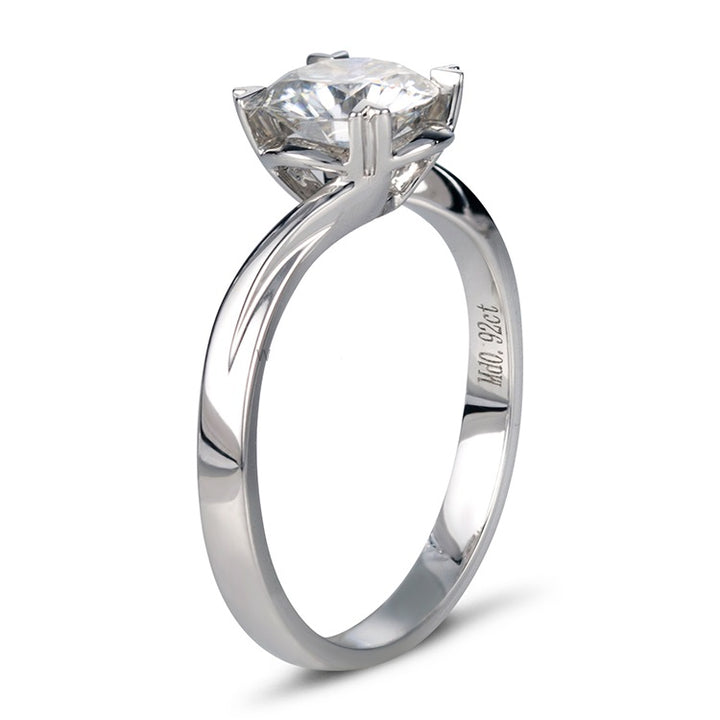 18K Gold 1 TCW Moissanite Solitaire Ring