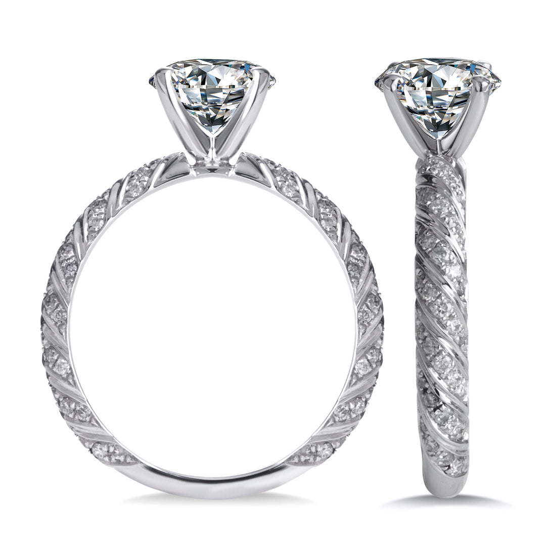 18K Gold 1 ct Solitaire Moissanite Ring