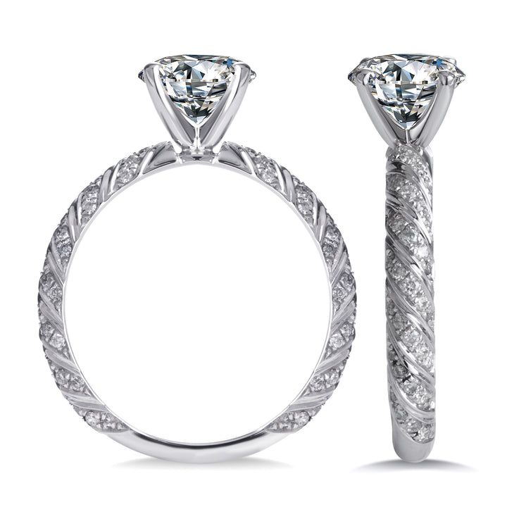 18K Gold 1 ct Solitaire Moissanite Ring