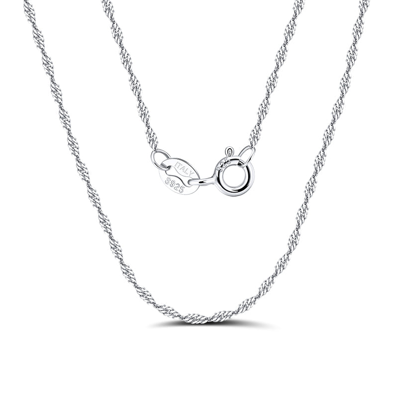 Twisted Curb Singapore Rope Chain 1.5 mm