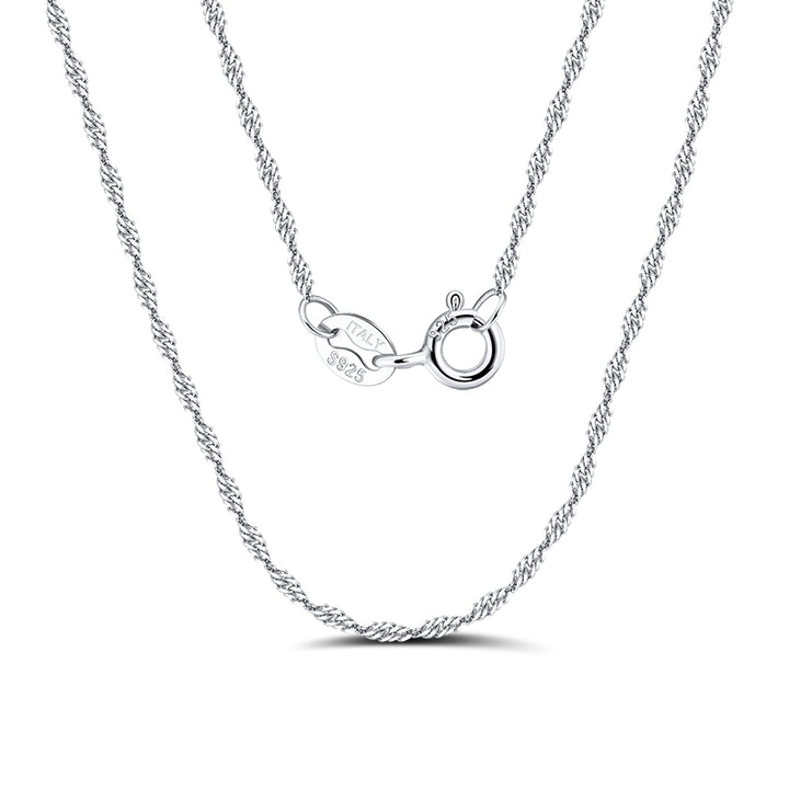 Twisted Curb Singapore Rope Chain 1.5 mm