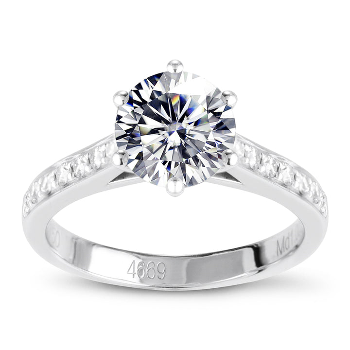 14K Gold 1.0 CT Created Diamond Ring